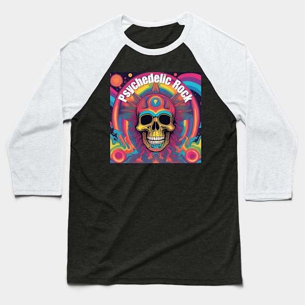 Psychedelic Rock Baseball T-Shirt by Klau